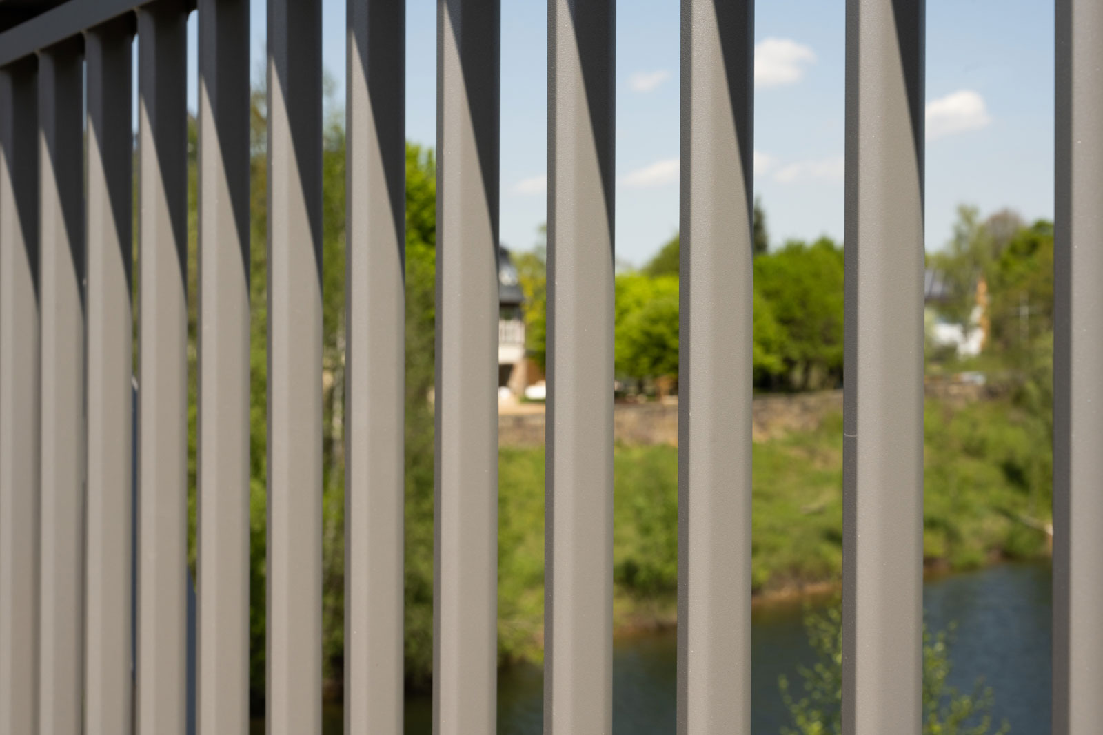 View through a bridge railing